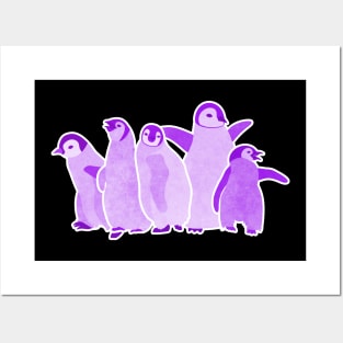 Purple Penguins Posters and Art